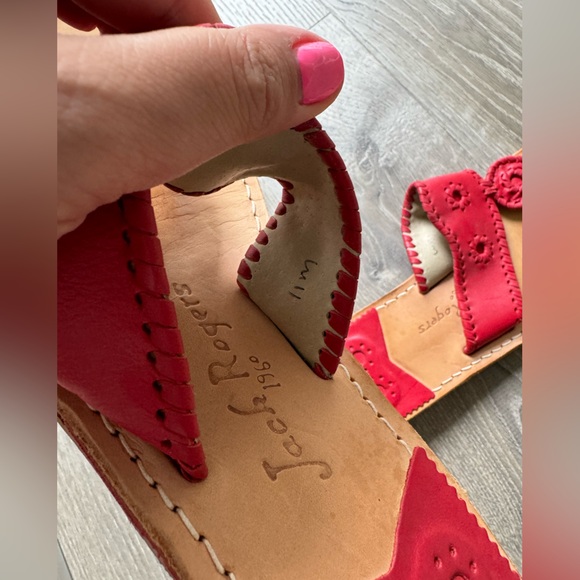 Red Jack Roger sandals, size 11 - Picture 2 of 2